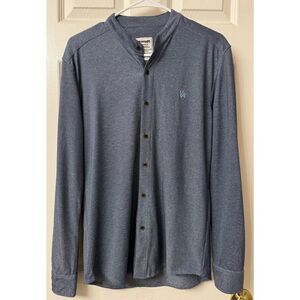 NWT Young LA Men's Mandarin Collar Long Sleeve Pullover Dress Shirt Size Small
